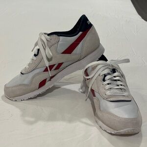 Reebok Men's White and Navy Sneakers